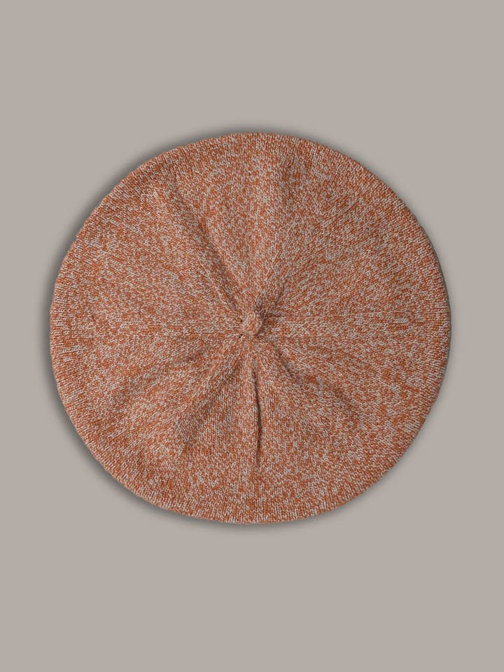 Womens Wool Beret | Apricot Marl for wholesale by ROVE Knitwear