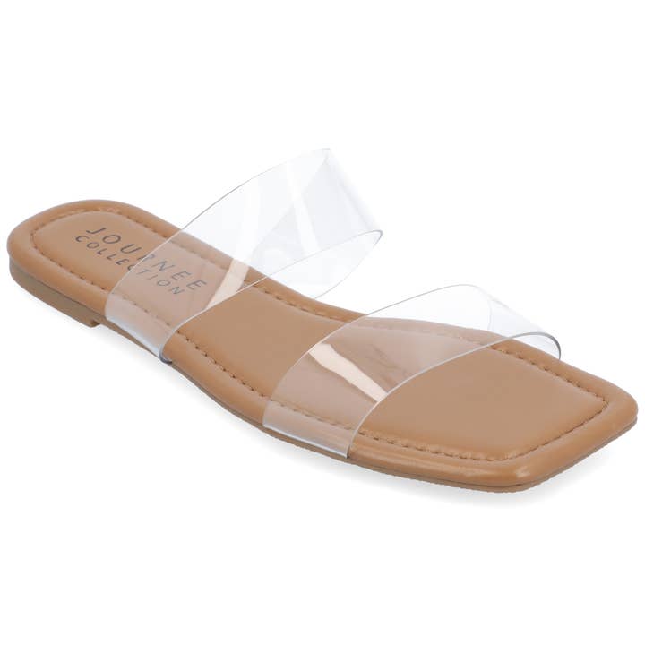 Journee - Wholesale Sandals - Women's - Amata Slide Sandals In Clear Pvc