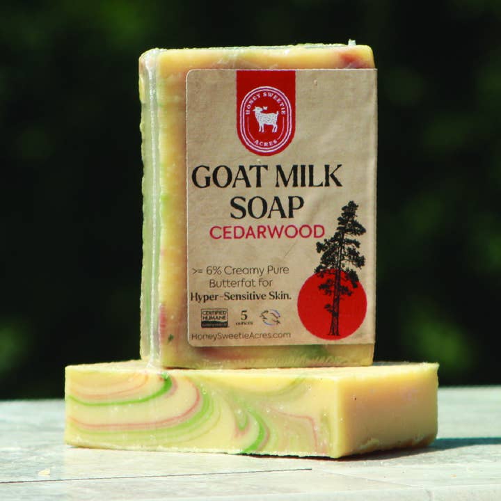 Honey Sweetie Acres - Vendita all'ingrosso Saponette - Sapone: Sapone al latte di capra al legno di cedro0