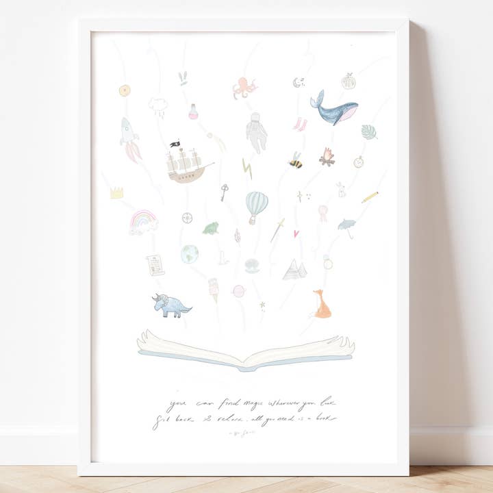 Lettura magica dell'immaginazione. stampa citazione - world book day go per la vendita all'ingrosso da parte di Nora Wright