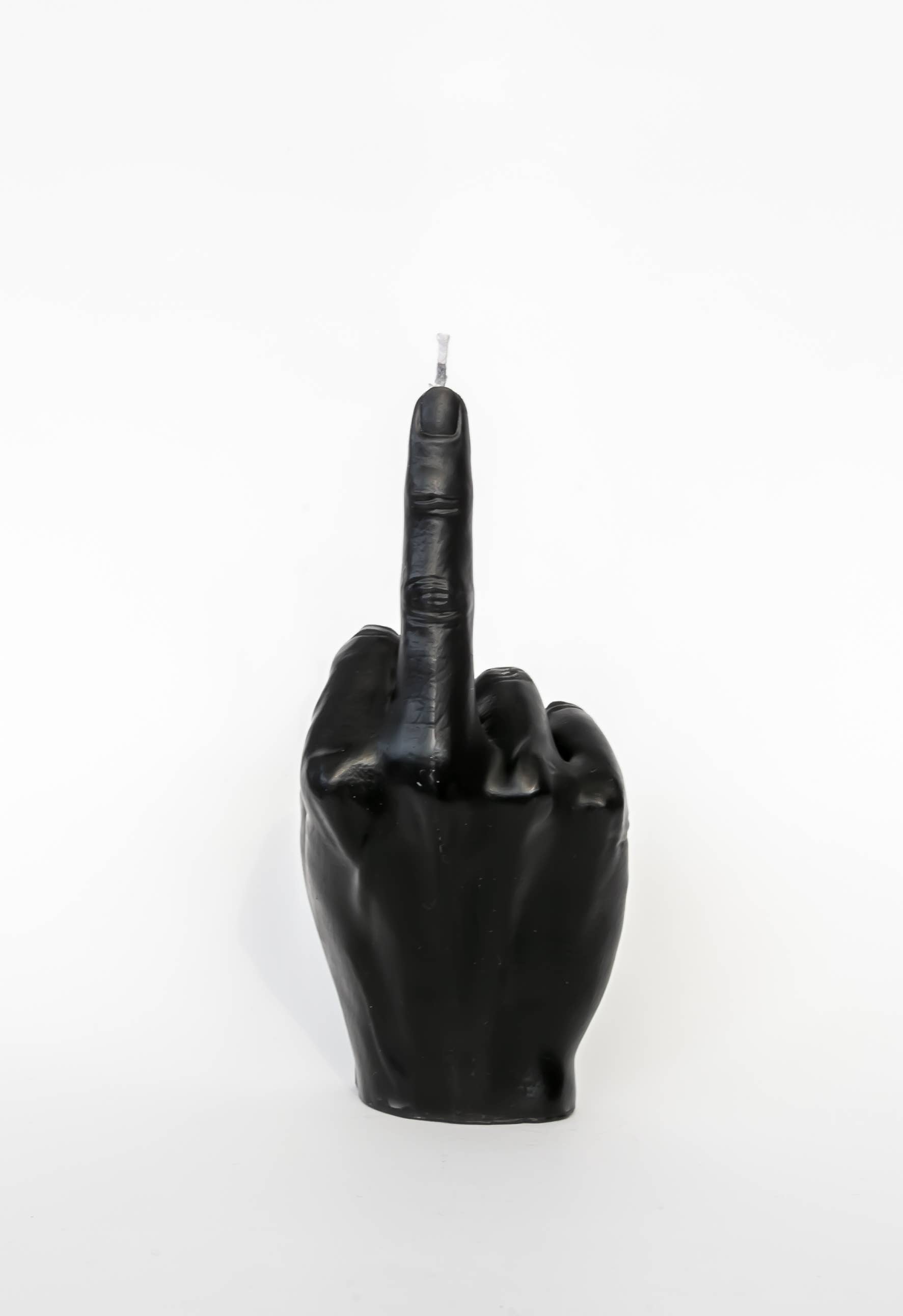 Agora Home DECO - Venta al por mayor Velas de diseño llamativo - Vela de mano negra - Original F*ck Gesture1