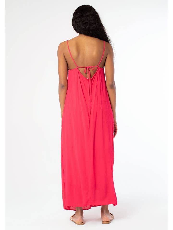 Lovestitch - Wholesale Dress - Women's - Bohemian High Slit Spaghetti Strap Maxi Dress