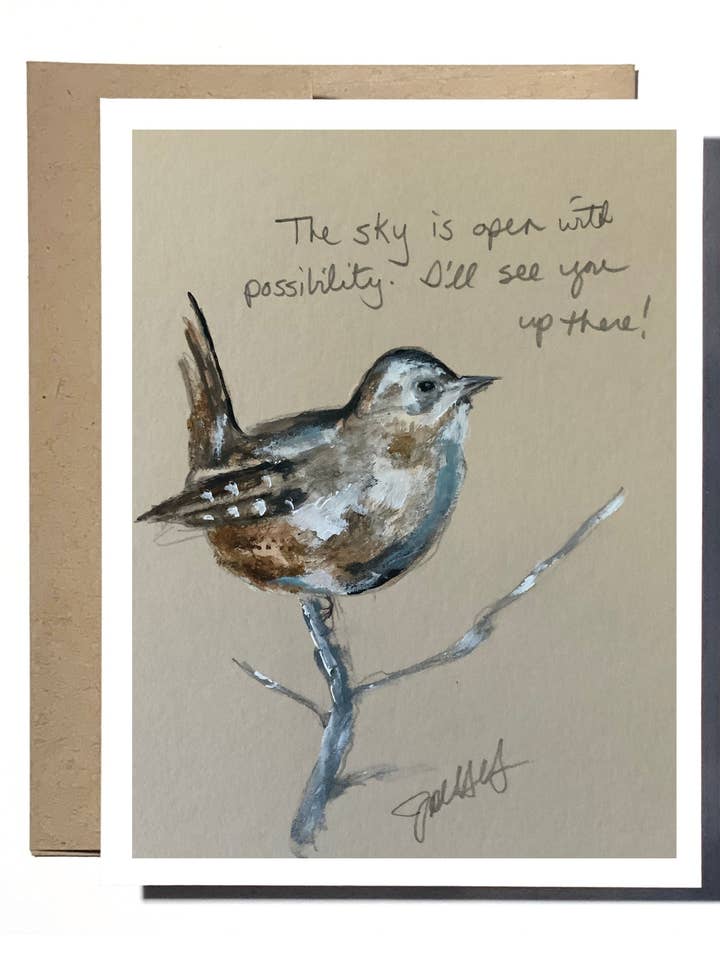 i'll see you up there ⎮ Birds Greeting Card for wholesale by Studio J by Jodi Hills