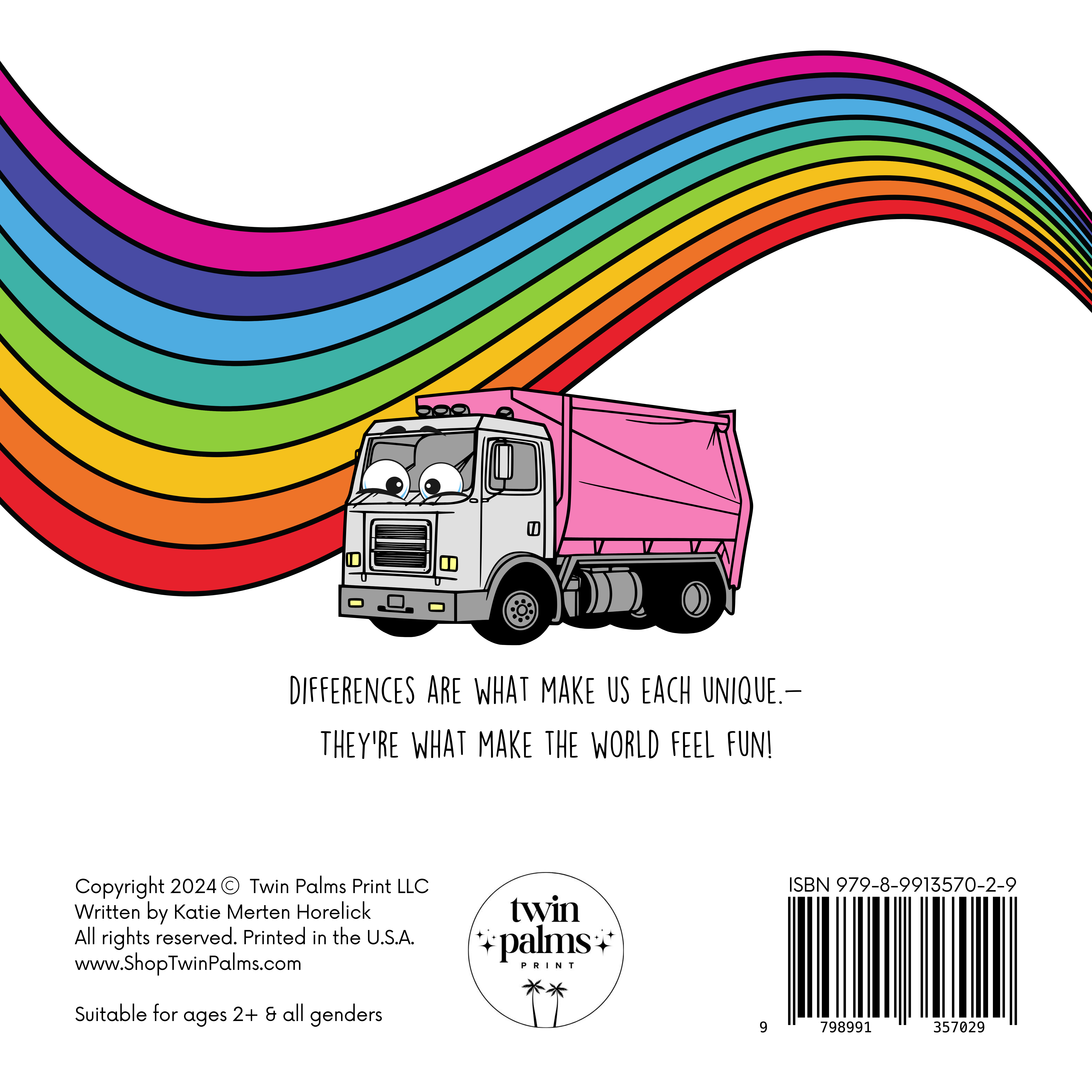 Twin Palms Print Children's Books & Greeting Cards – Großhandel Vorschulbuch (3–5 Jahre) – Scout Der pinke Müllwagen10