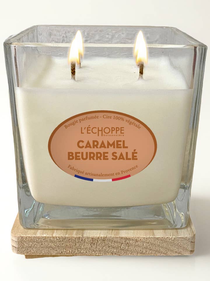 Karamell Salzbutter - Duftkerze 400g für den Großhandel von L'Échoppe Buissonnière