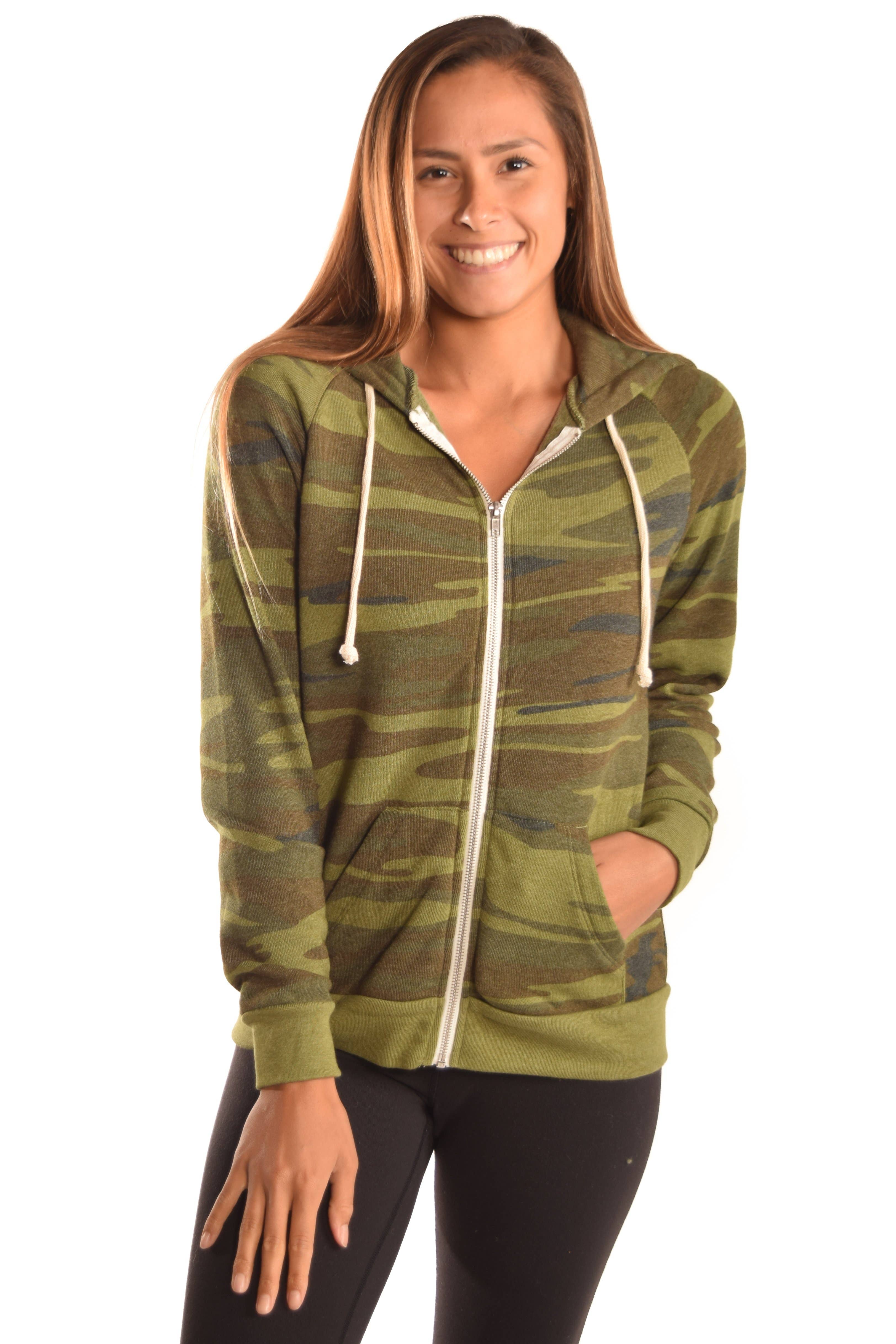 hem and thread camo hoodie