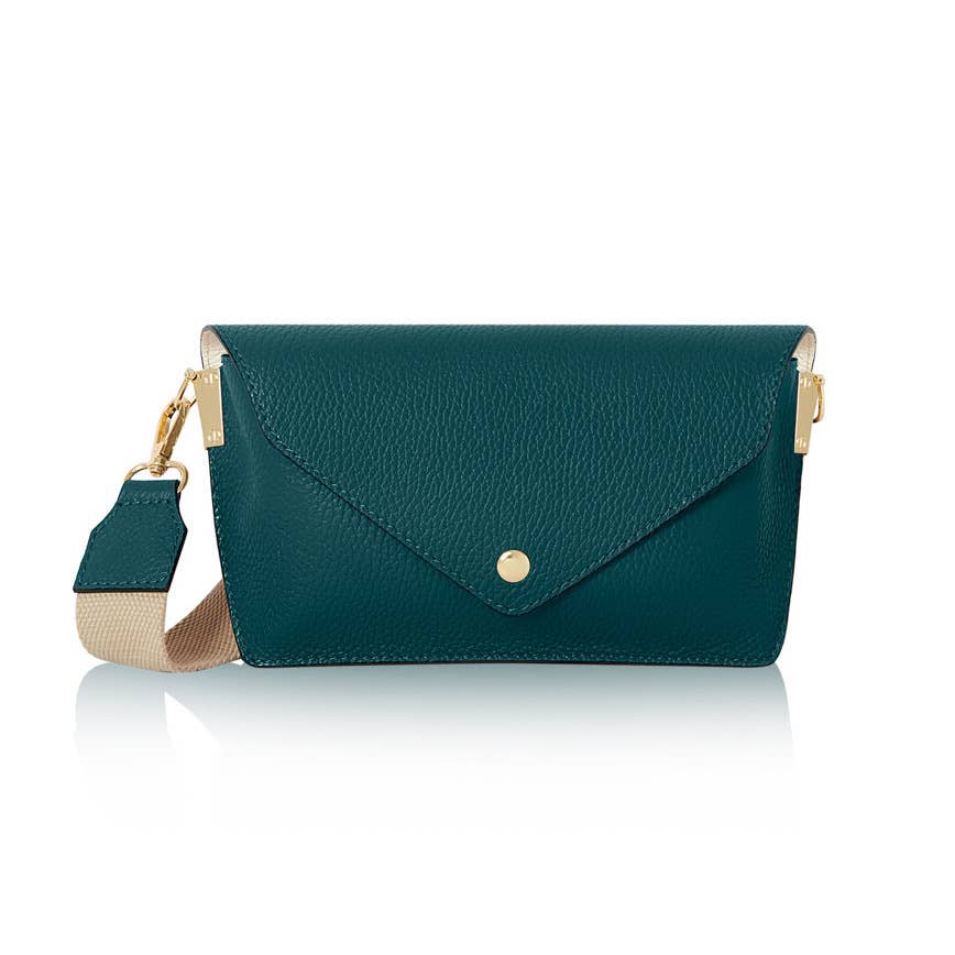 MONTTE DI JINNE - Vente Sac à bandoulière – femme - Sac bandoulière en cuir italien élégant avec sangle en toile4