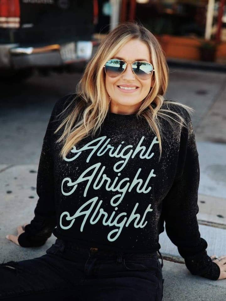 Alright Alright Alright | Moletom Crop Feminino | Rubbish® por atacado de Ruby’s Rubbish