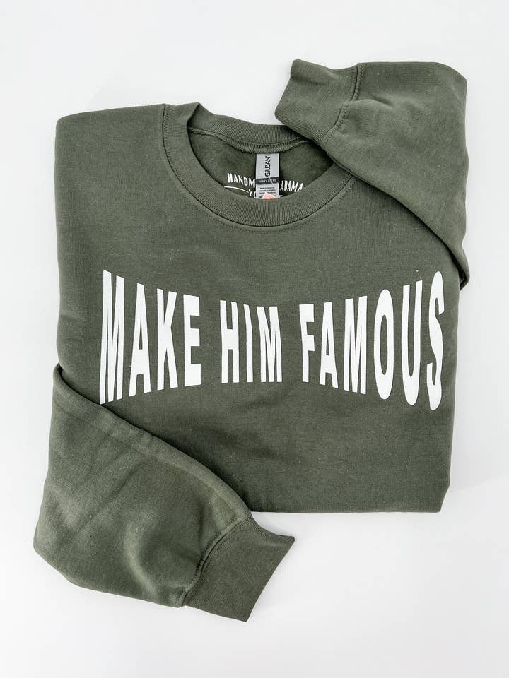 Camisola Make Iim Famous por atacado de Hand Made Alabama