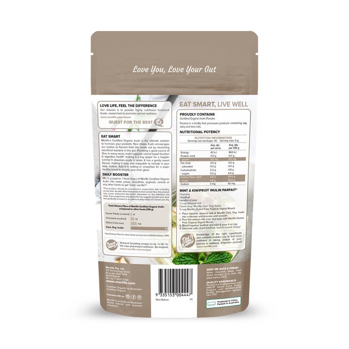 Morlife - Wholesale Protein/Superfood Powder - INULIN POWDER CERTIFIED ORGANIC 150G1
