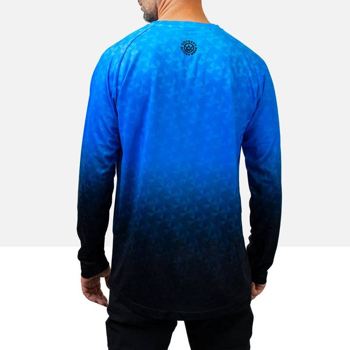 Odyssey Activewear - Wholesale Jersey - Men's - Triangulation Cobalt Long Sleeve MTB Jersey7