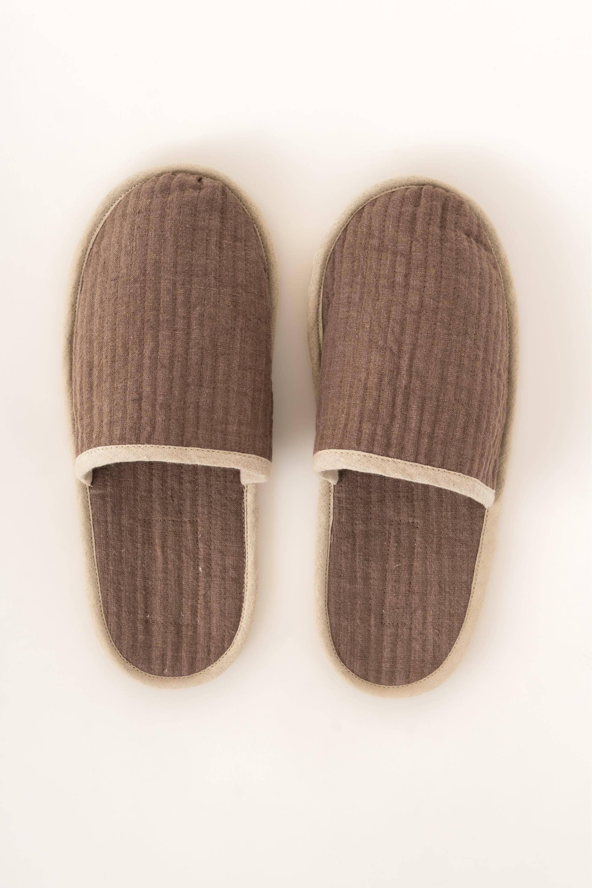 Live Linen - Wholesale Slippers - Women's - Natural Piping Linen Slippers – Relaxed Comfort2
