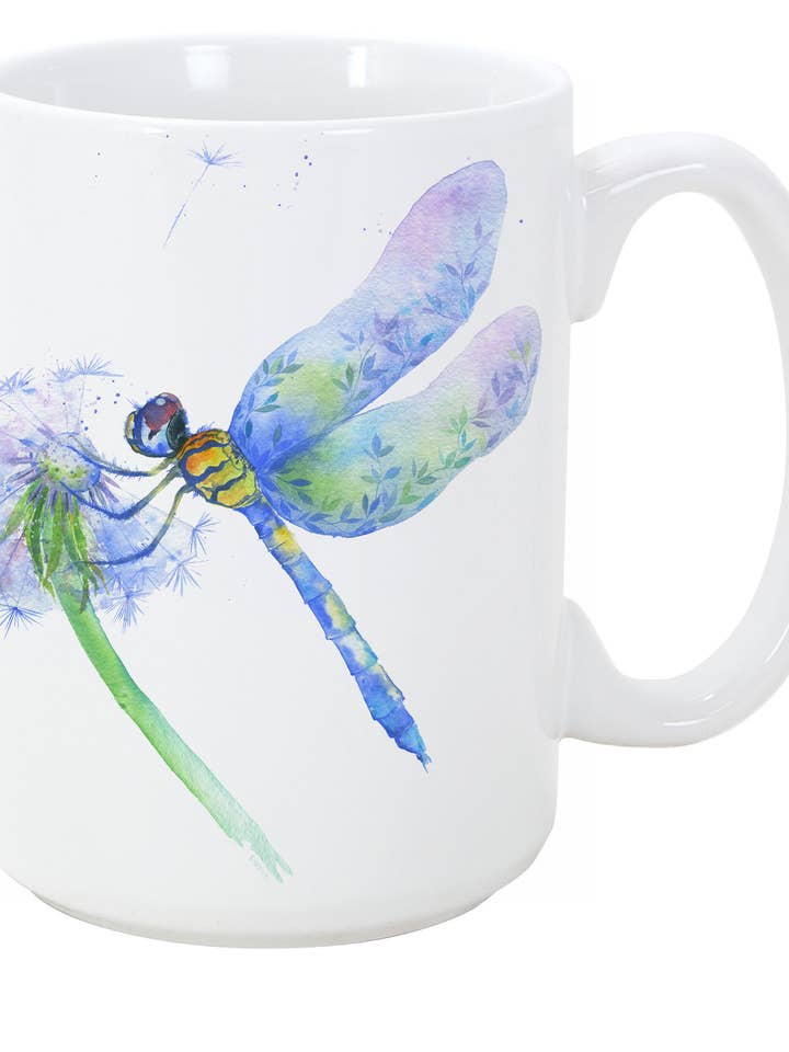 15oz Art Mug - On the Wing - Dragonfly for wholesale by Oladesign