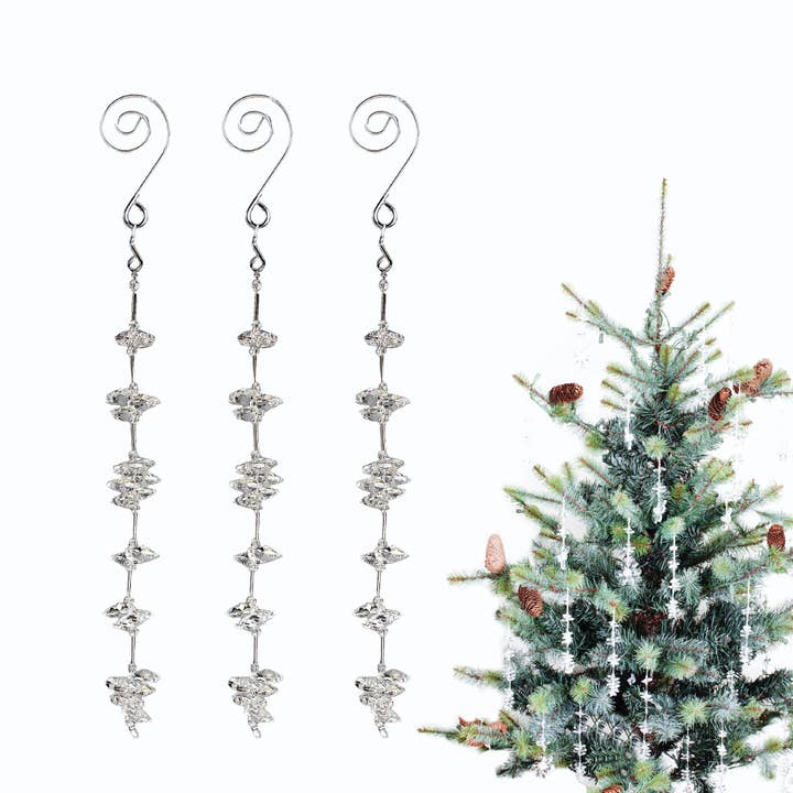 Carámbano de Cristal de 7", Decoraciones Navideñas con Cristales Colgantes, Decoración de Navidad, Decoración de Cristal y Decoraciones de Boda, Decoración de Boda, Adorno Navideño de Carámbano, Adorno de Cristal para venta al por mayor de Crystalize Home