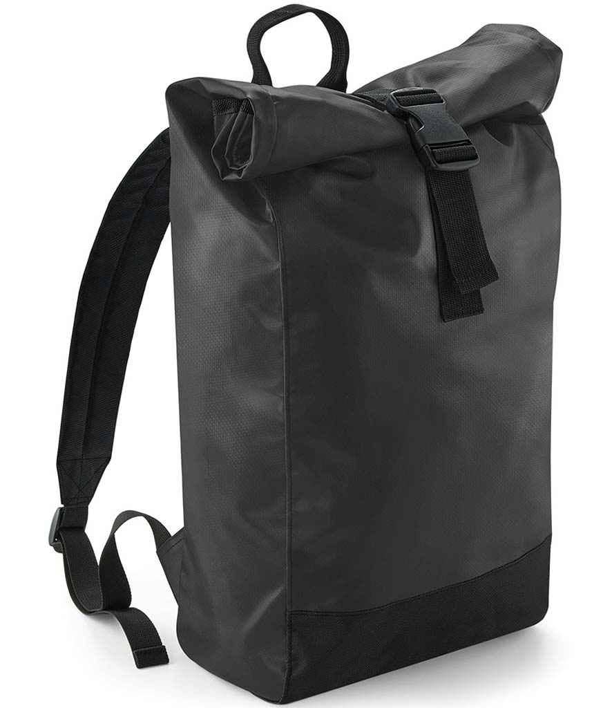Black BagBase - Tarp Roll-Top Backpack for wholesale on Faire1