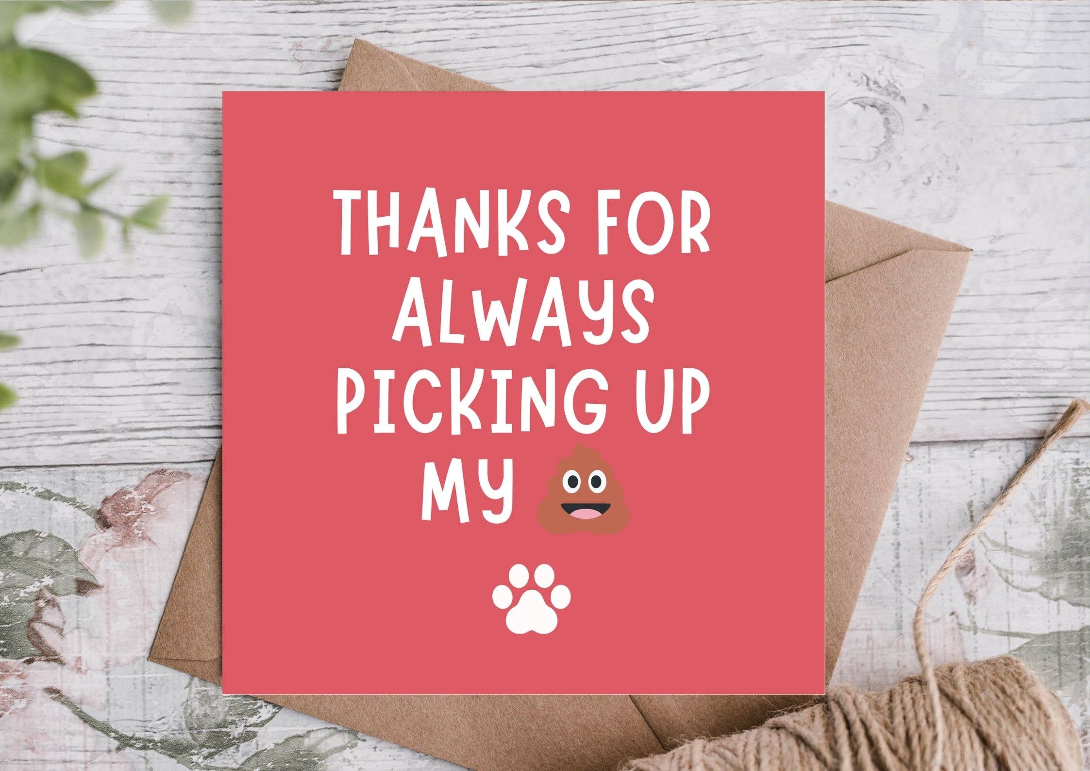 Highgrove Cards – wholesale Birthday card – From The Dog Funny Birthday Card –Thanks for Picking Up Poop0