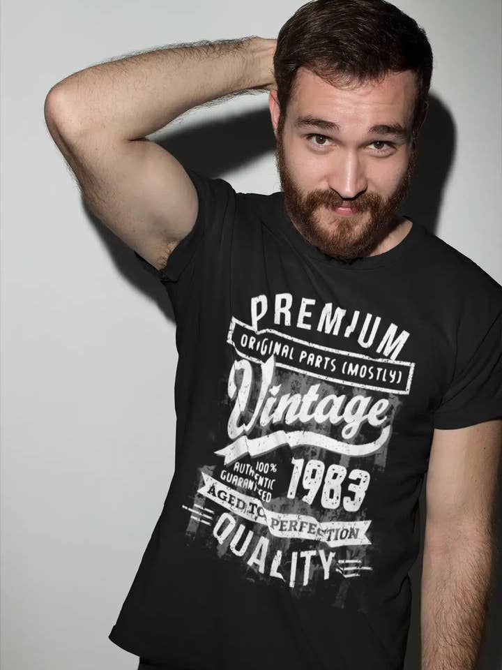ULTRABASIC - T-Shirt Gráfica Masculina de presente de Aniversário de 1983 Envelhecido à Perfeição por atacado de ULTRABASIC