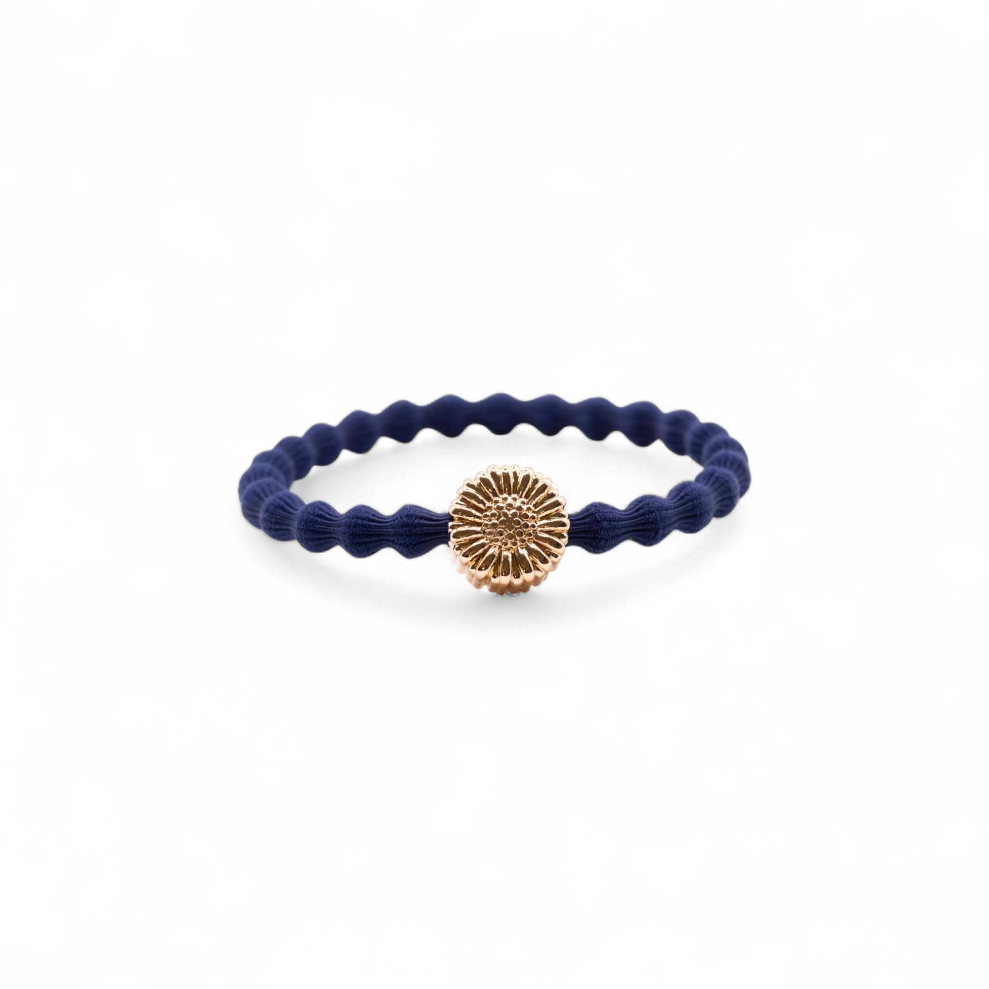 Last True Angel – wholesale Hair tie – Wave Hair Tie with Gold Daisy Charm (Various Colours)10