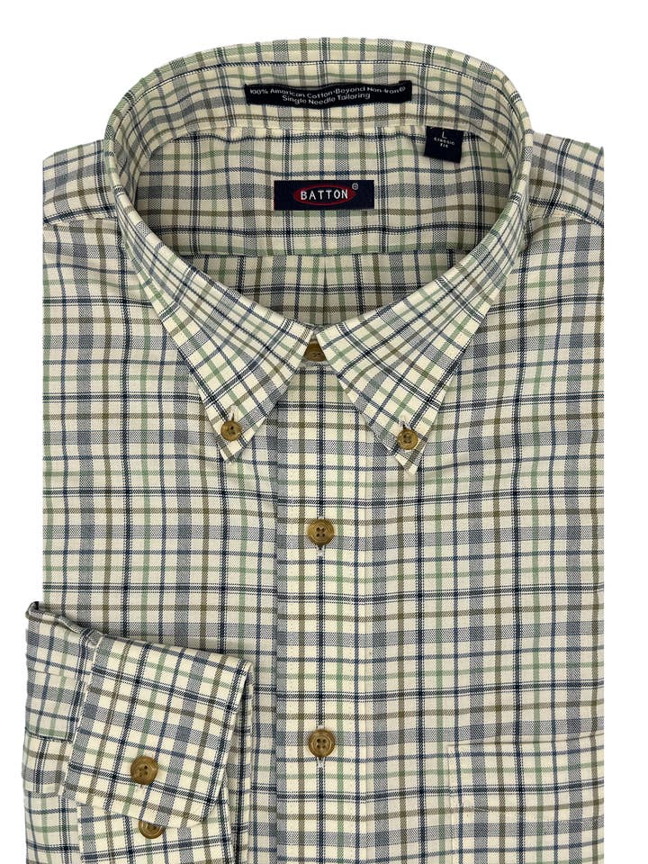 Batton - Wholesale Button Down Shirt - Men's - Potter Non-Iron Cotton Sport Shirt0