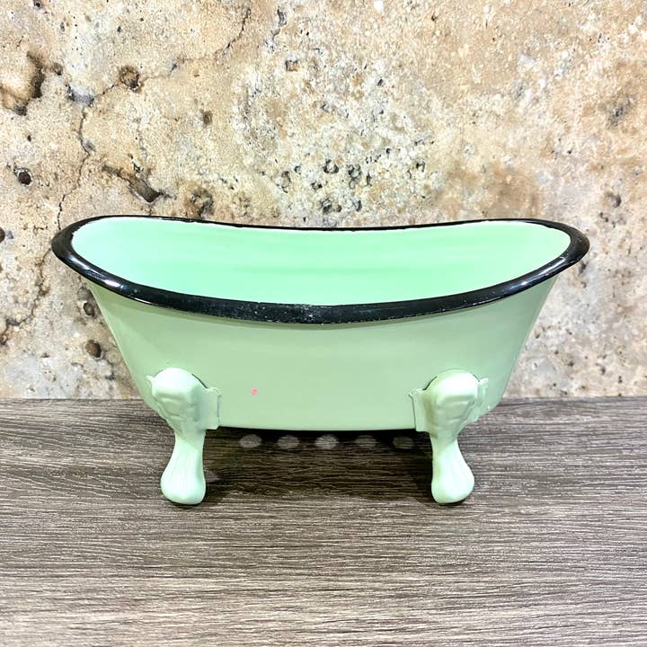 Iron Bathtub Soap Dish for wholesale by Bubbly Belle Soapery, LLC