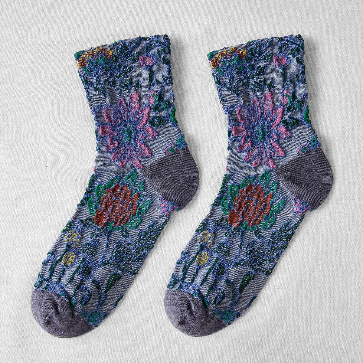 Funkyrel® Atzbranding Limited – wholesale Strumpor - Dam – Rufia - 3D-blommiga bohemiska damstrumpor10