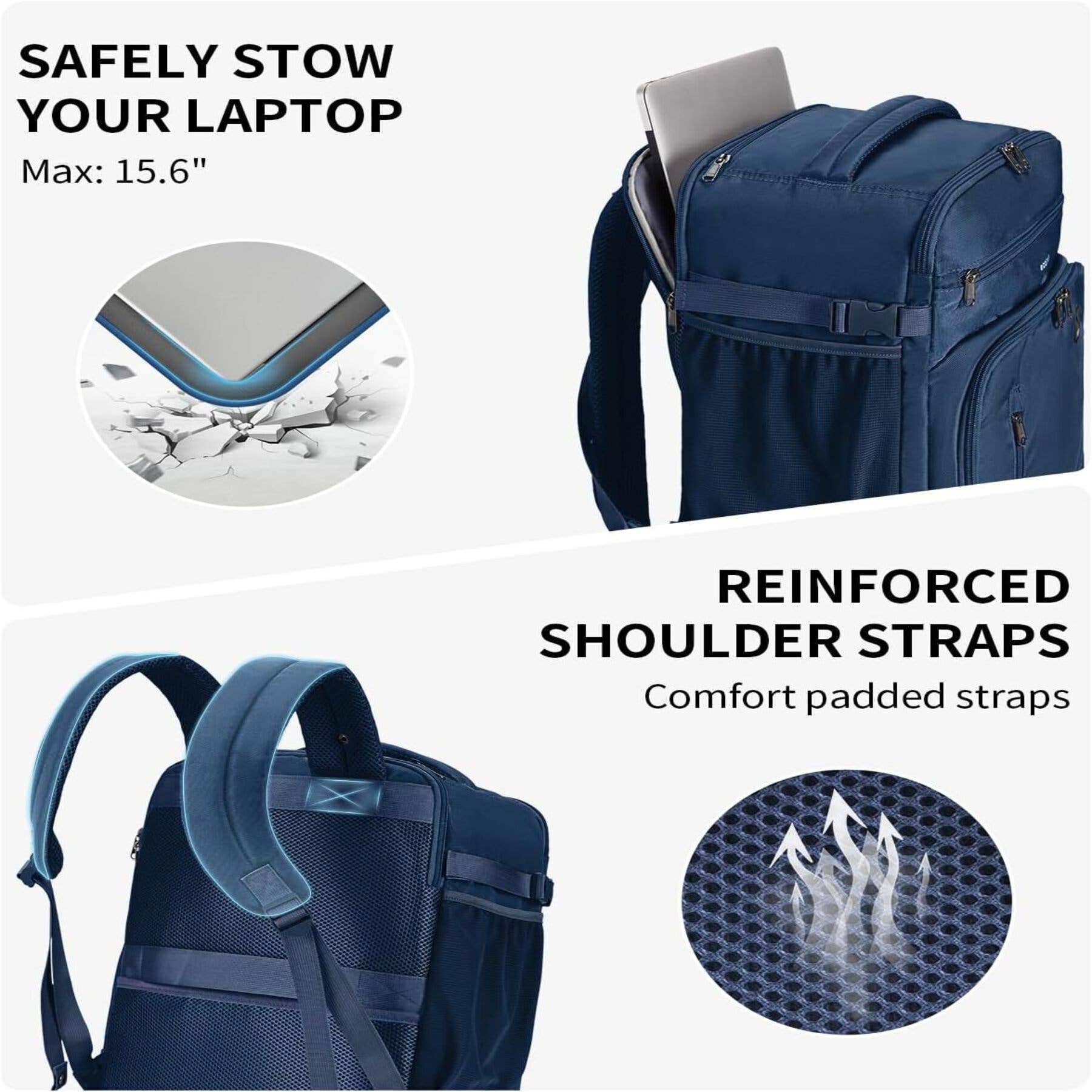 wandf - Wholesale Backpack – Unisex - ECOHUB 30L Flight-Approved Backpack USB Charging Port Bags24