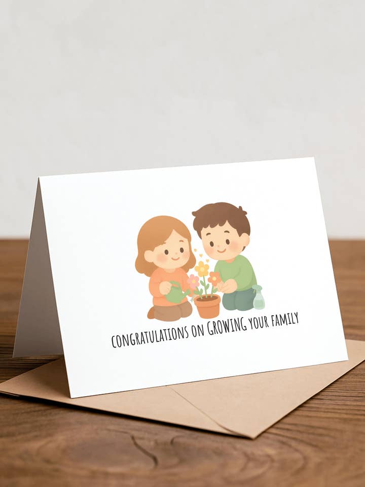 Babyshowerkort: Udvider jeres familie for engroshandel hos Chewy Lemon Studio