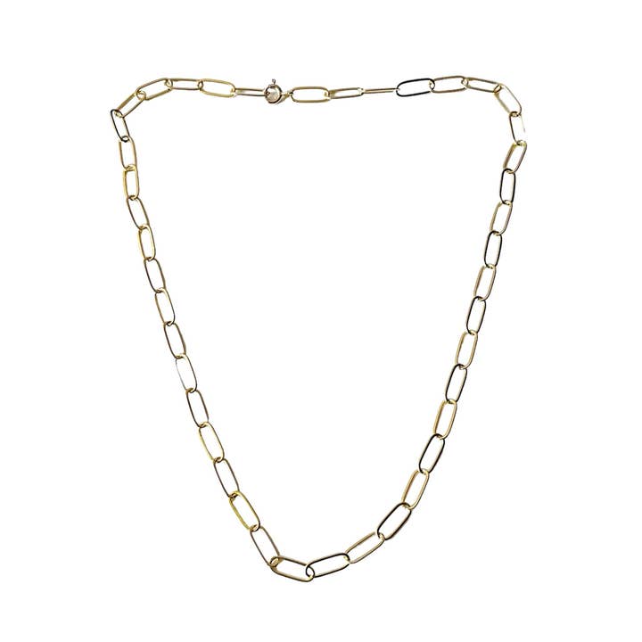 Chunky papirclips halskæde for engroshandel hos Niyol Jewelry