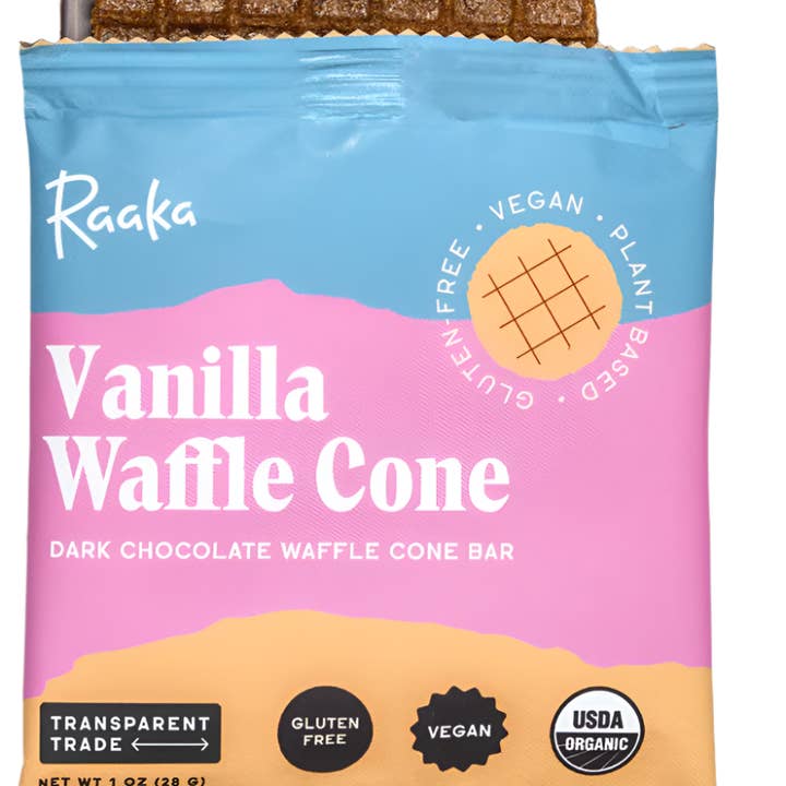 Vanilje Vaffel Kegle Chokoladebar | Raaka for engroshandel hos Olympia Coffee