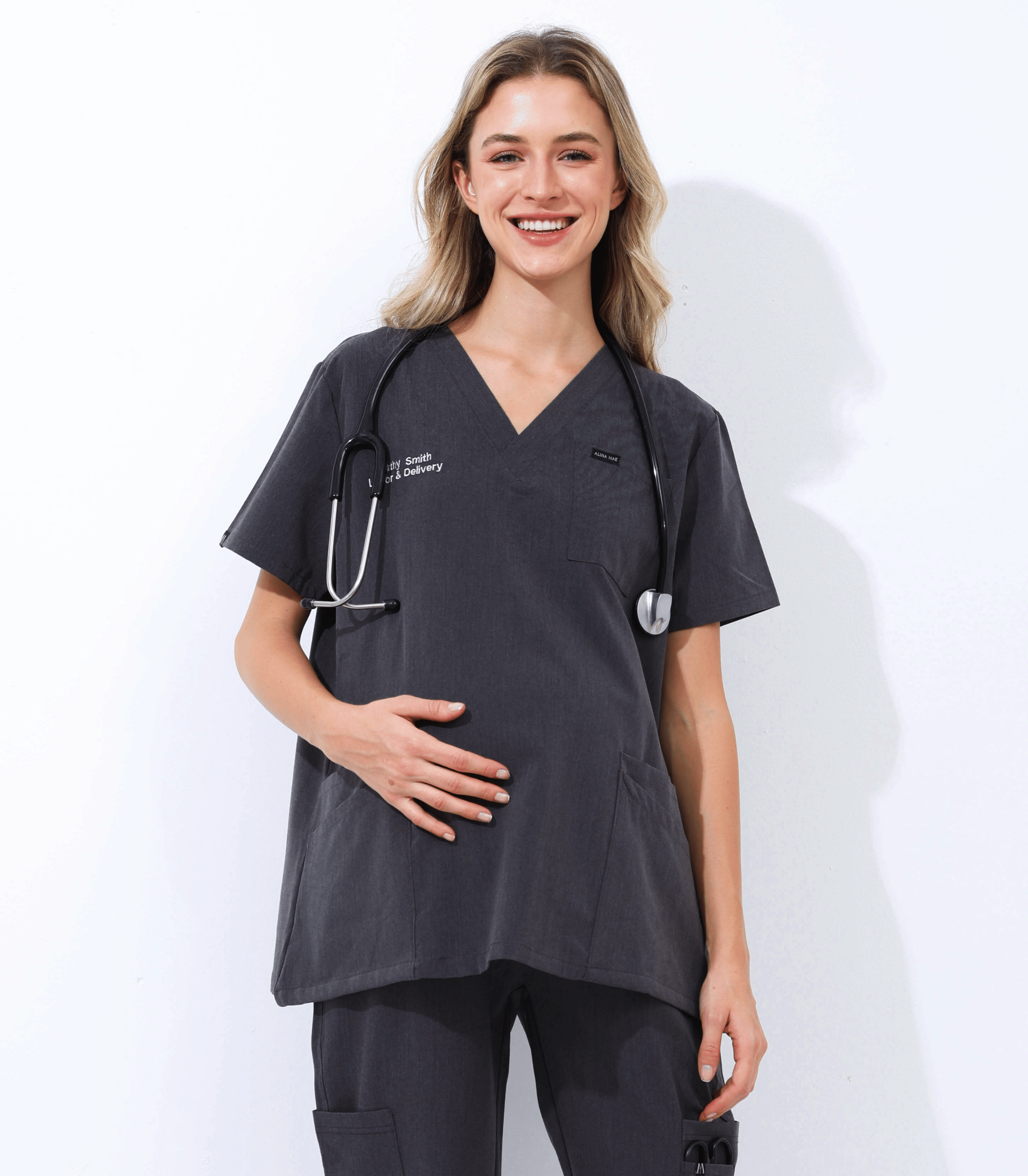 Alina Mae Maternity - Wholesale Healthcare Uniform - Women's - Maternity Scrubs Shirt for Pregnancy26