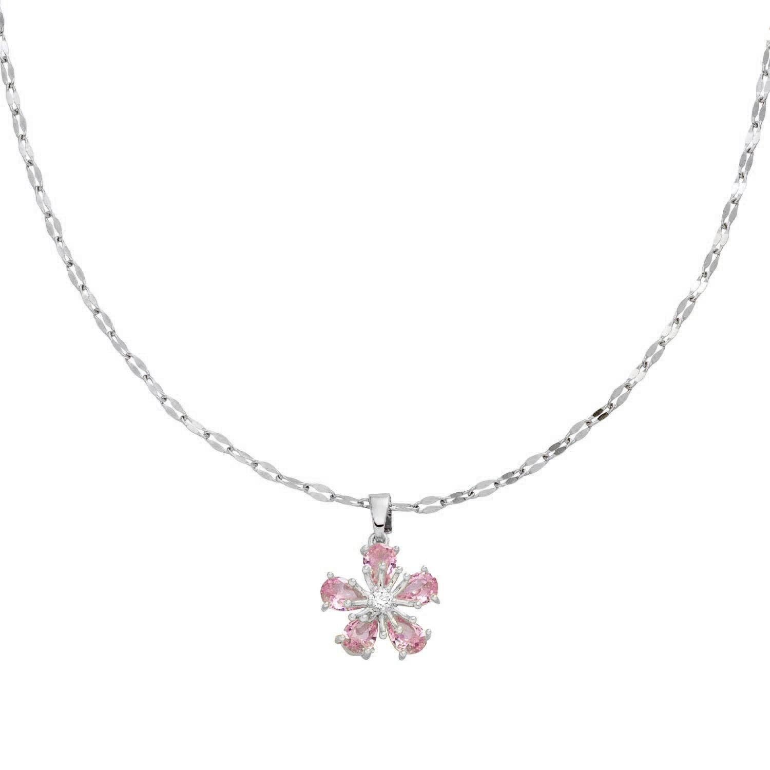 Schmuckgroßhandel – wholesale Pendant/charm necklace – Sakura Flower necklace | 925 sterling silver7