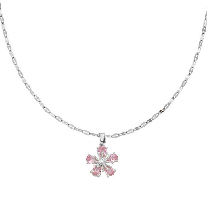 Schmuckgroßhandel – wholesale Pendant/charm necklace – Sakura Flower necklace | 925 sterling silver7