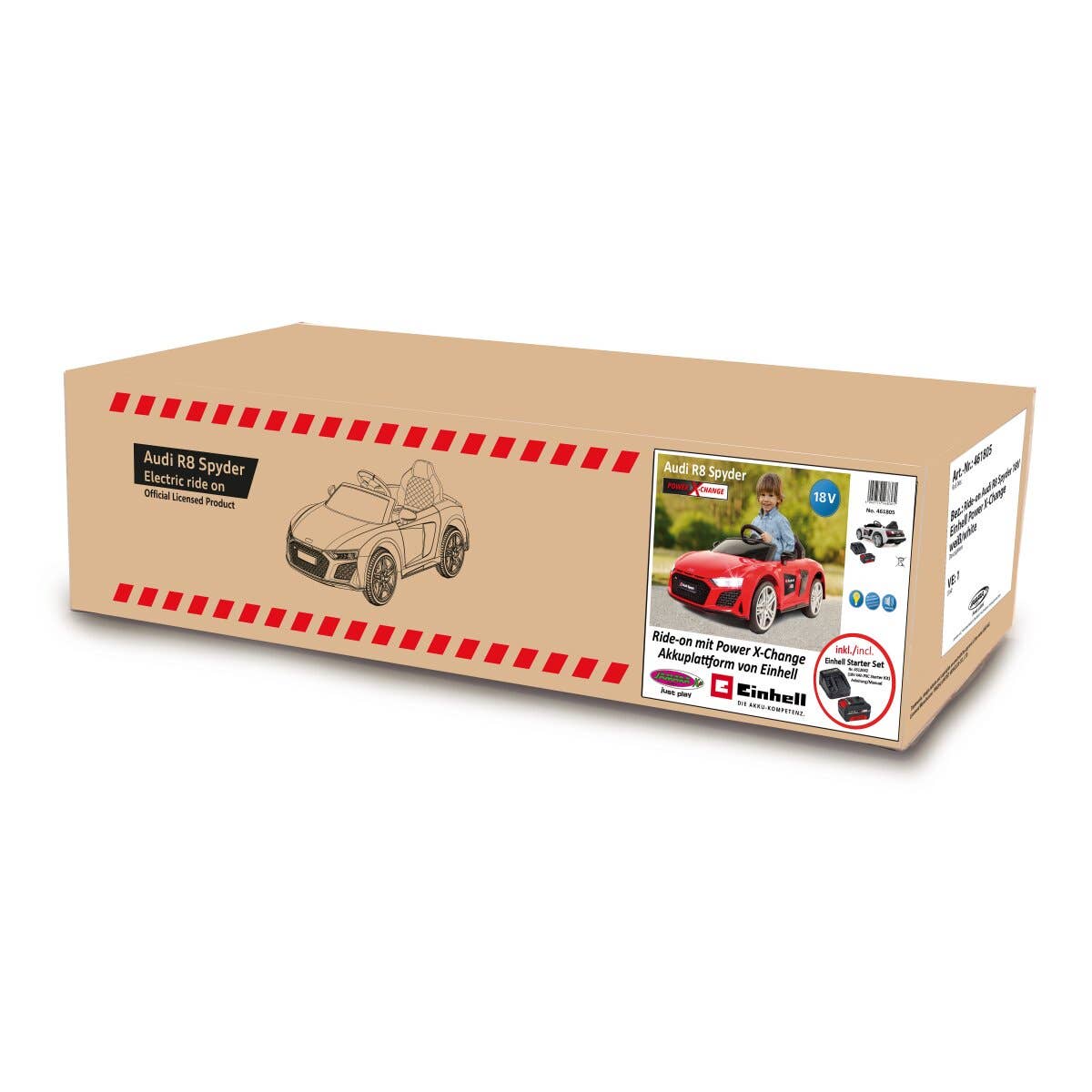 mhw24 - Wholesale Toy Car/Truck - Kids - Ride-on Audi R8 Spyder 18V white Einhell Power X-Change including starter kit1