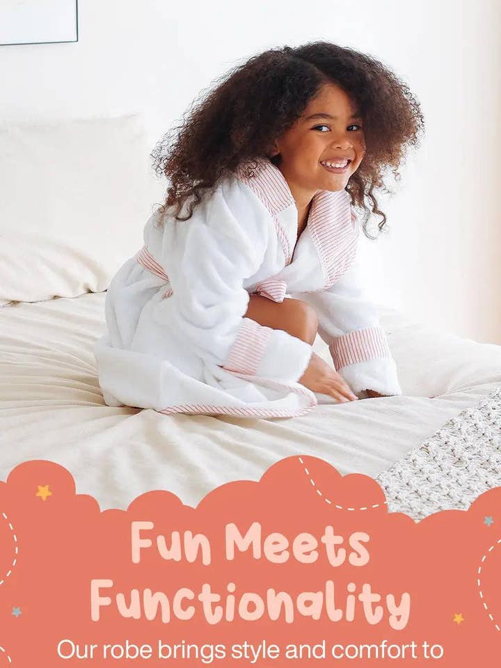 Lotus Linen - Wholesale Robe - Kids - Kids Plush Robe – Ultra Soft, Safe & Cozy for Toddlers & Kids3