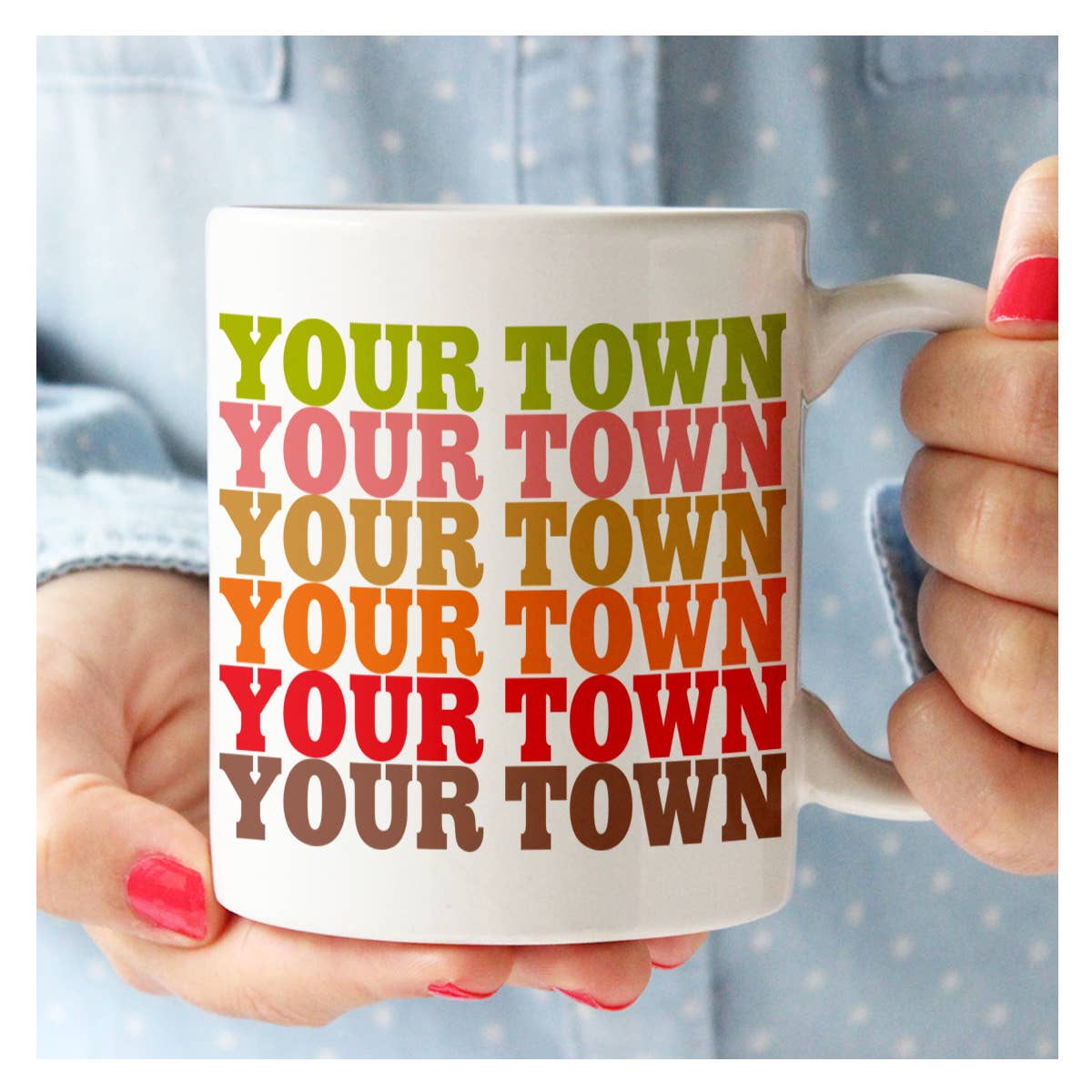 Rock Scissor Paper - Wholesale Coffee Mug - Personalized City Ceramic Mug - Supergraphics name drop4