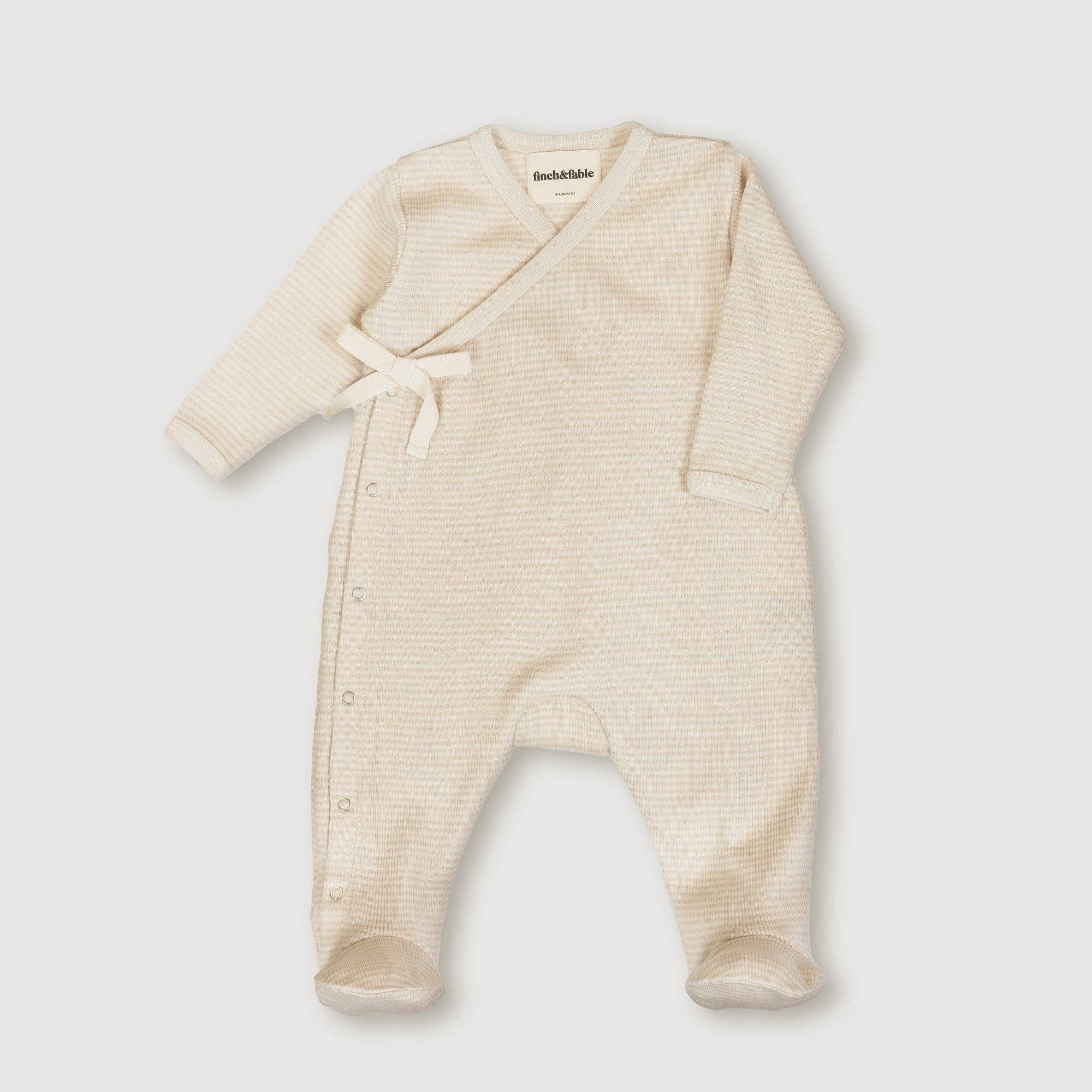 Cozy Kidz - Wholesale Jumpsuit - Baby - Ribbed Knit Wool Footie - 0-3 Months4
