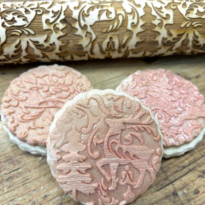 Sweet Rolling Pins - Wholesale Rolling pin - Embossed Prancing Reindeer Rolling Pin – Pottery6