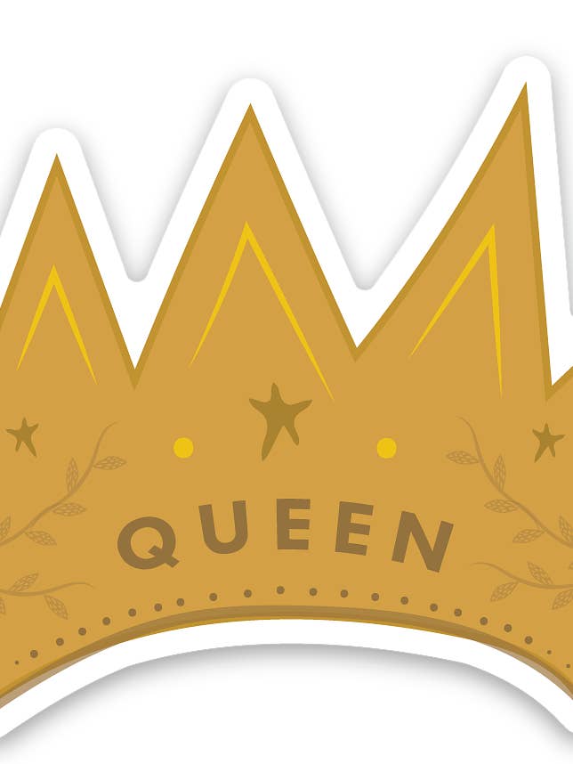 Queen Crown Vinyl Sticker for wholesale by Ginger P. Designs
