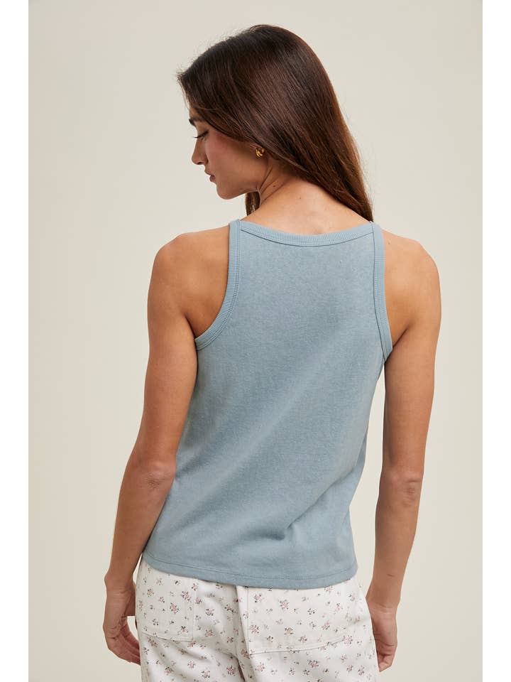 Wishlist Apparel - Wholesale Tank Top - Women's - BASIC HIGH NECK TANK TOP / WL24-95043