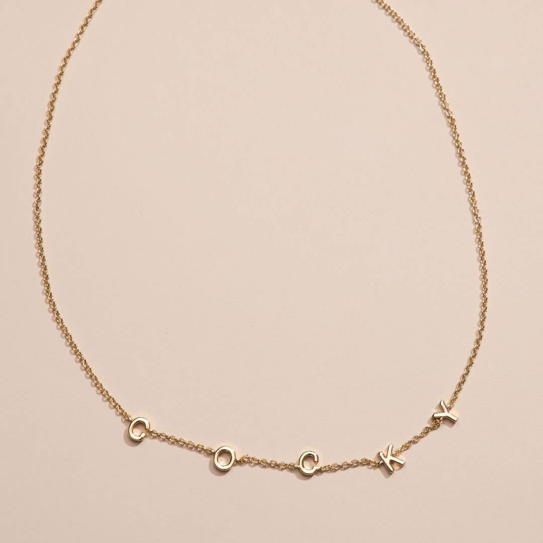 Nickel and Suede - Wholesale Pendant/Charm Necklace - University of South Carolina "COCKY" Initial Necklace0