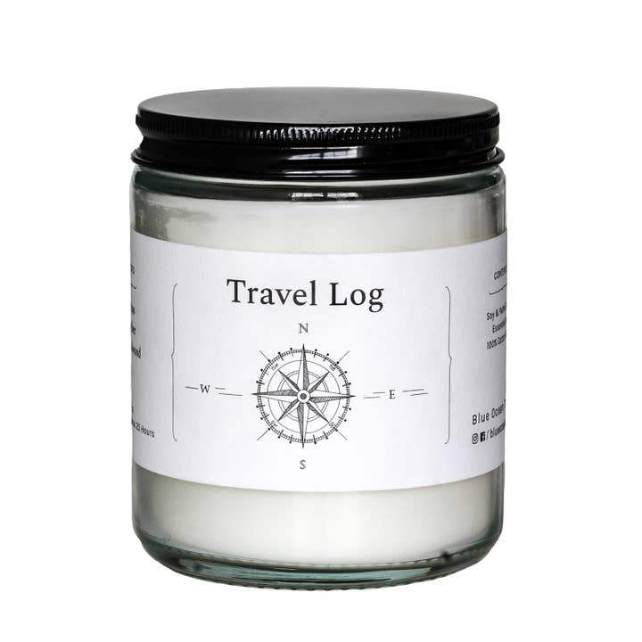 Travel Log Jar Candle for wholesale by Blue Ocean Traders