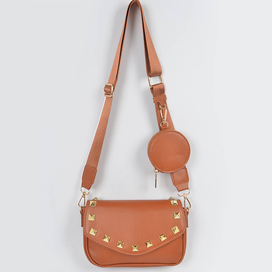 3AM BY H&D ACCESSORIES - Wholesale Crossbody Bag - Women's - Medium Stud Bag W/Air Pod Purse1