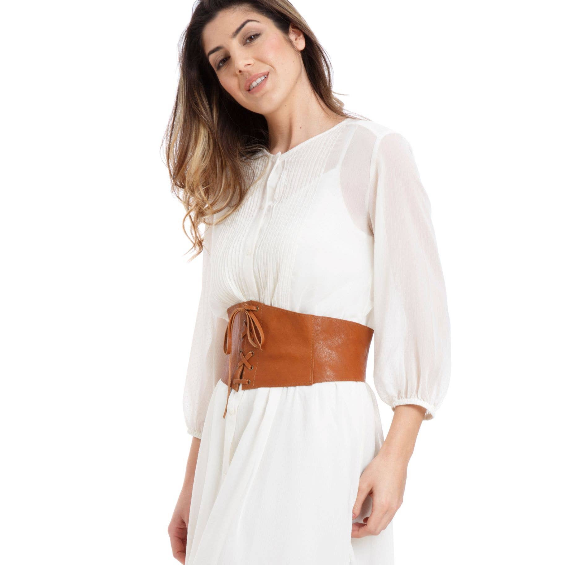 JUAN·JO GALLERY      (Leather Gallery, SCP) – wholesale Belt – Women's – Elastic leather corset belt2