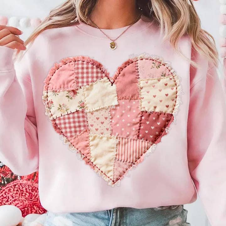 Camisola de Coração Fofo de São Valentim, Camisola do Dia dos Namorados por atacado de NVC Ecommerce LLC