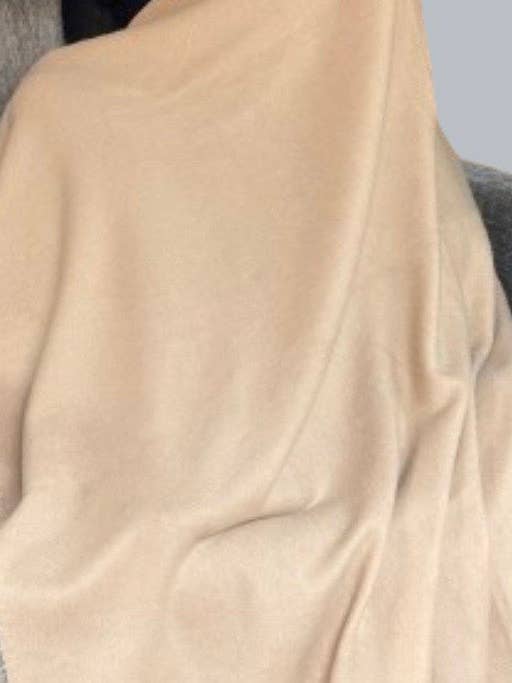 100% Cashmere blanket with fringe 70x 200 cm for wholesale by PRATI