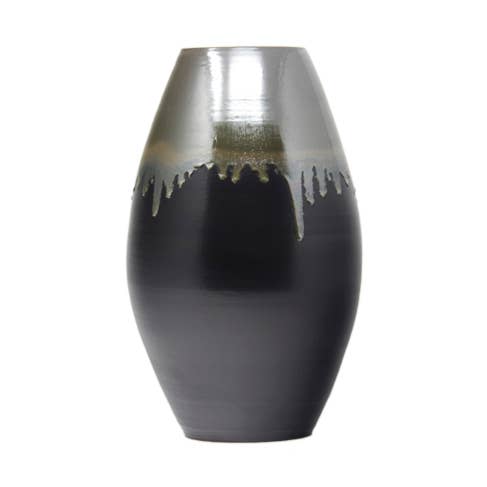 Modern Black Ceramic Vase - Made in Italy for wholesale by LABORATORIO CERAMICA ARTISTICA DI CATERINA PORCU