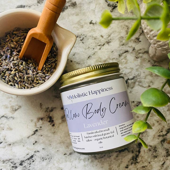 Lavender Tallow Hand and Body Cream for wholesale by My Holistic Happiness
