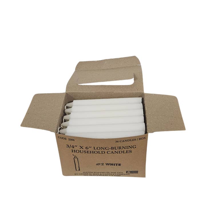 Botanica Luz Del Dia Inc - Wholesale Votive Candle - SPELL CANDLE WHITE 6" INCH BOX