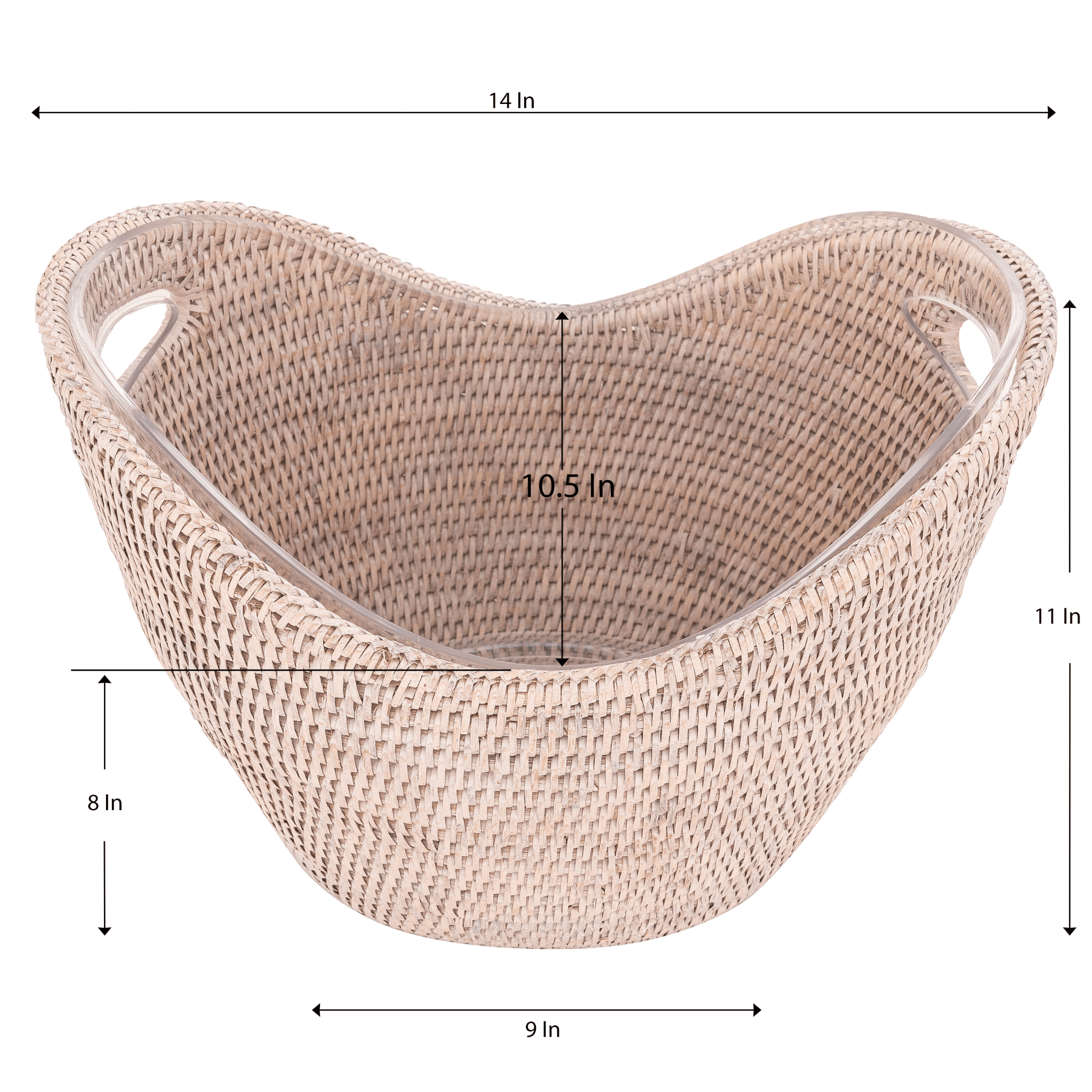 Artifacts Trading Company – Großhandel Flaschenkühler – Rattan-Champagnerkühler mit Acryleinsatz – Eiskühler12