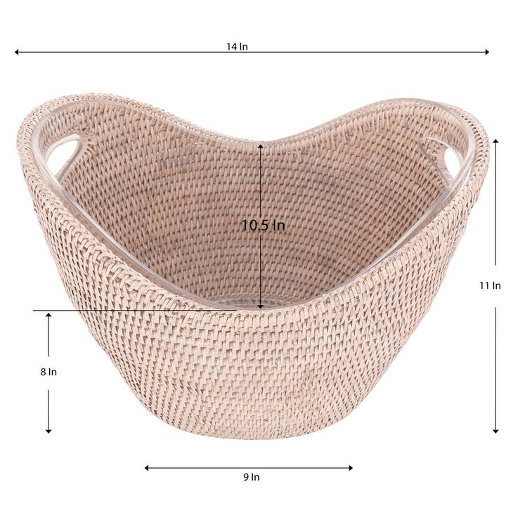 Artifacts Trading Company - Wholesale Ice Bucket - Rattan Champagne Bucket with Acrylic Insert – Ice Cooler12